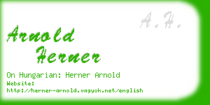 arnold herner business card